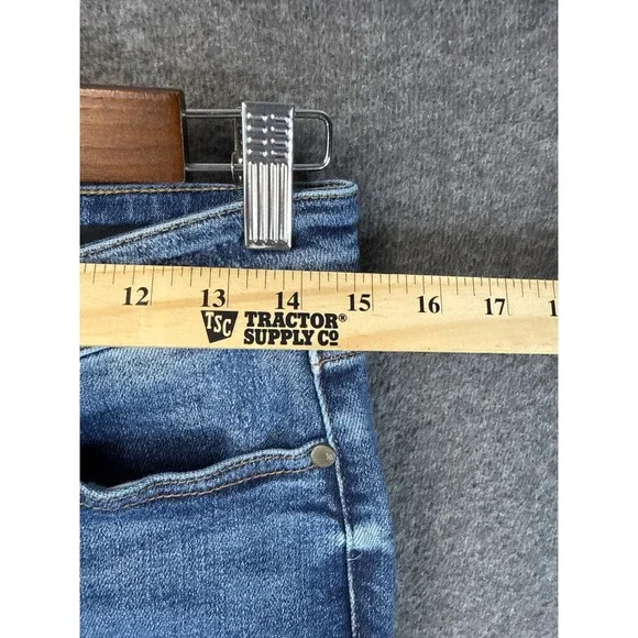 Judy Blue Inseam Panel Two Tone Flare Wide Leg Jeans High Rise Size 9/29 JB88524 - Picture 8 of 15